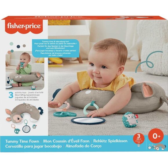 Fisher-Price Tummy Time Fawn Wedge With Activity Toys For Infants - Picture 5 of 5